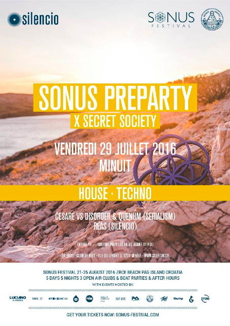 Sonus Pre-party w/ Cesare vs. Disorder, Quenum & Reas - @Silencio